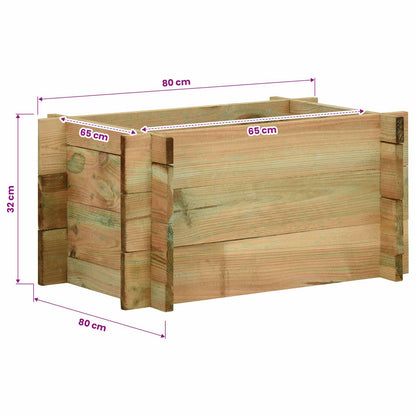 Cama Elevada De Verduras Para Jardín Verde 80 X 80 X 32 Cm_4