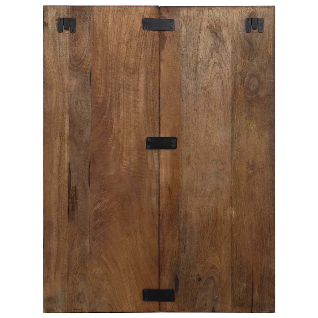 Mesilla De Noche Multicolor 60x32x80 Cm Madera Maciza Reciclada_3