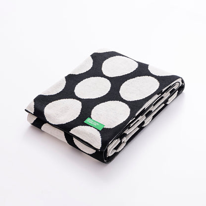 Manta 140x190cm 100% Acrilico 1000gr Topos Negros Benetton_1