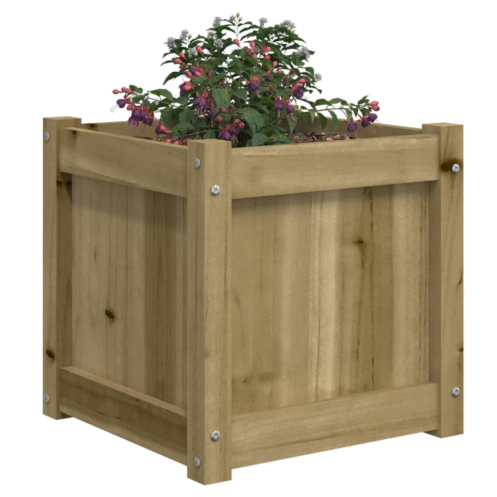 Jardinera Madera Maciza De Pino Impregnada 40x40x40 Cm_3