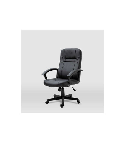 Silla De Oficina Elsa En Piel Sintética Negra. Alto: 100-110, Ancho: 65, Fondo: 68._4