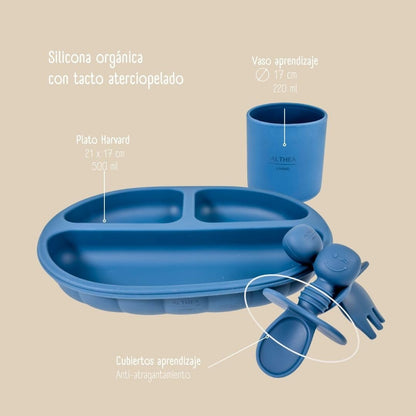 Vajilla De Silicona Orgánica - 8 Piezas - Azul Marino._5