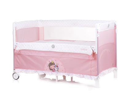Cuna De Viaje Con Dosel Y Cambiador Palace Princess Pink_4