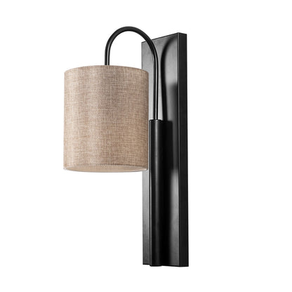 Aplique De Pared, Hierro , Negro crema, 14x20x42, Casquillo E 27 Max 40 W_0