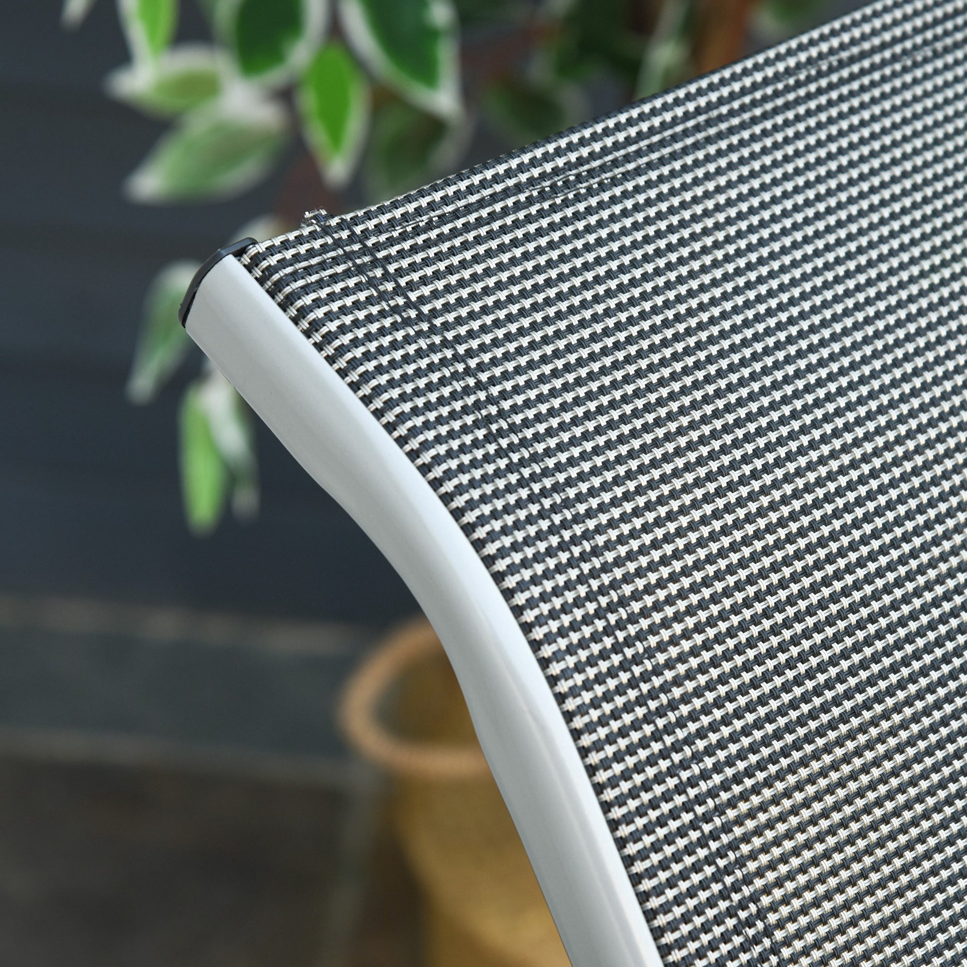 Outsunny Tumbona Plegable De Jardín Sillón Ajustable En 10 Posiciones Con_4