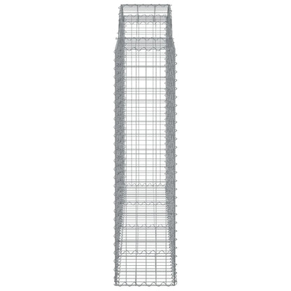 Cestas De Gaviones 9 Uds Forma De Arco Hierro 200x50x160/180 Cm_4