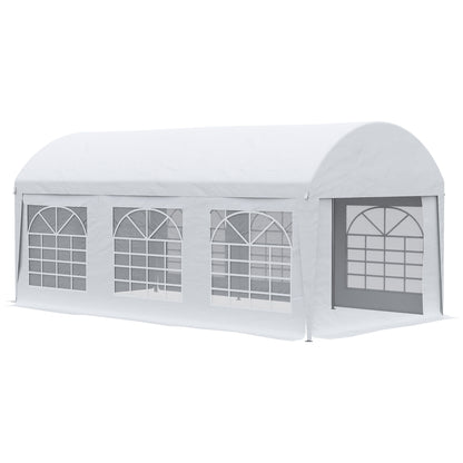 Outsunny Carpa De Jardín 6x3 M Paredes Laterales Extraíbles Puerta 6 Ventanas_0