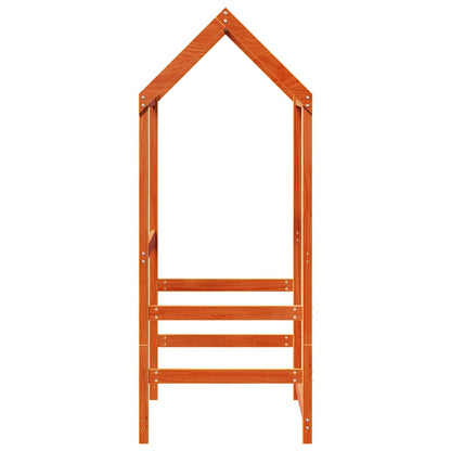 Techo De Cama Infantil Madera Maciza Marrón 118x70x176,5 Cm_4