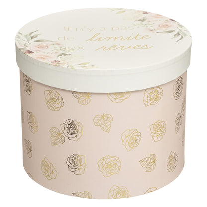 Caja De Cartón princesa X 3 Blanca Y Rosa_2