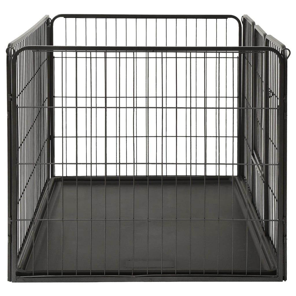 Vidaxl Corral Para Perros Cachorros Acero 123x77,5x74,5 Cm_3