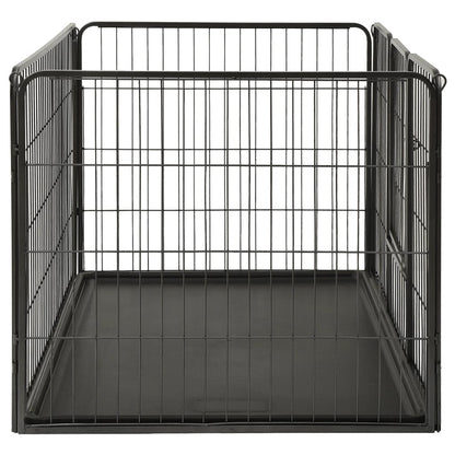 Vidaxl Corral Para Perros Cachorros Acero 123x77,5x74,5 Cm_3