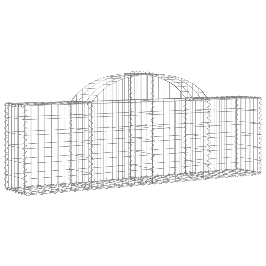 Cestas De Gaviones 25 Uds Forma De Arco Hierro 200x30x60/80 Cm_2