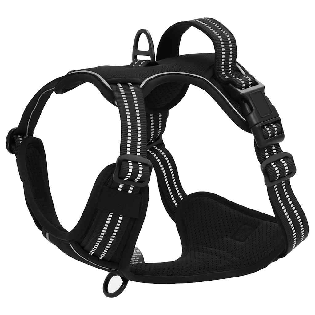 Arnés Para Perros Con Bandas Reflectantes Ajustables Negro L_4