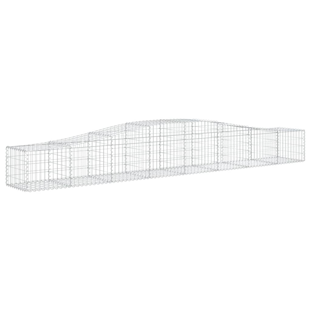 Cestas De Gaviones 25 Uds Forma De Arco Hierro 400x50x40/60 Cm_2