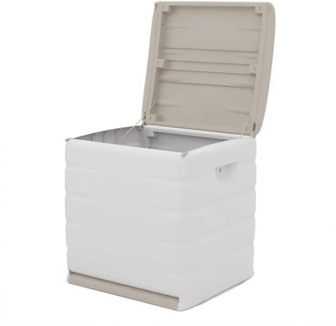 Baú 60 cm Space Saver Plastiken Bege Sem decoração