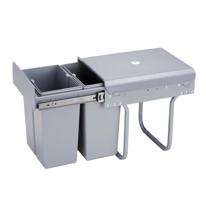 Cubo De Reciclaje 2x8l Bajo Fregadero, Extracción Manual Y Tapa_0