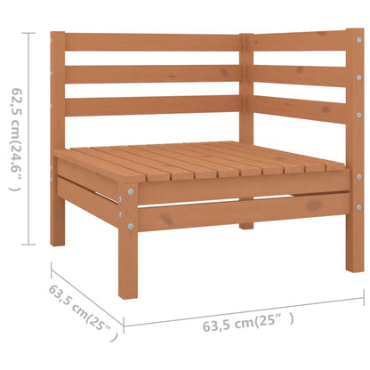 Juego Muebles De Jardín 4 Pzas Madera Maciza Pino Marrón Miel / Vetonek_3