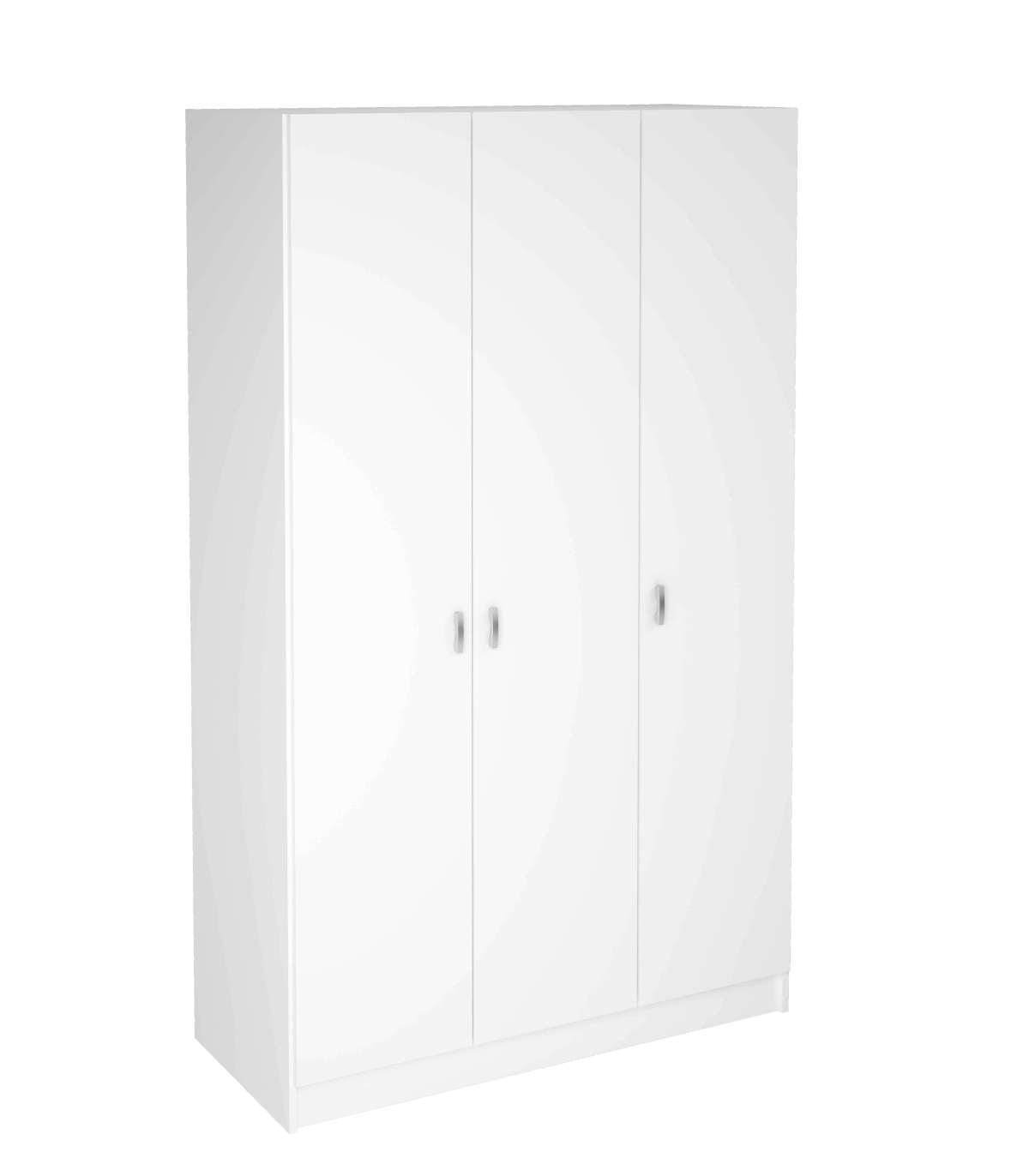 Armario 3 Puertas Abatibles Acabado Blanco, 200 Cm(alto)128,2 Cm(ancho)52 Cm(fondo)_0