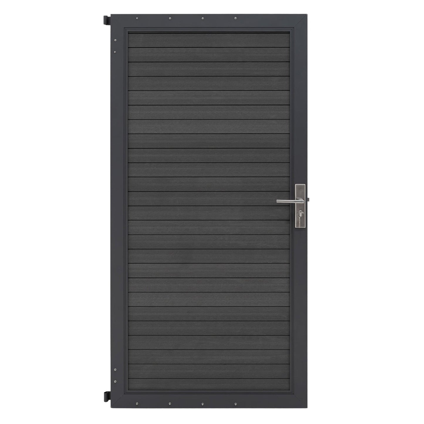 Puerta Para Vallas Para Exteriores De Wpc Y Aluminio | Gris_0