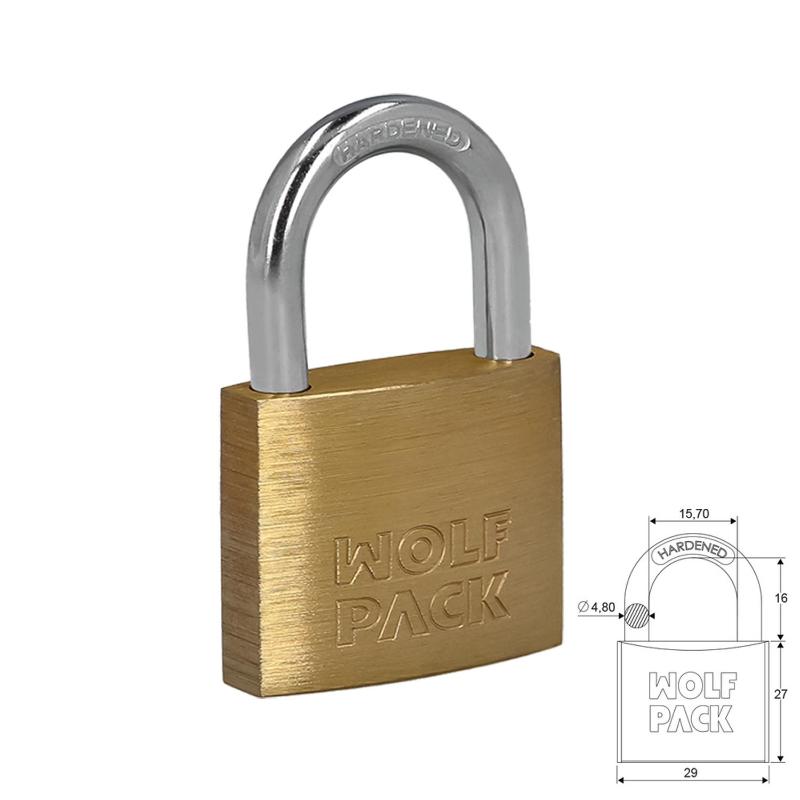 Candado Laton Arco Normal  30 Mm.