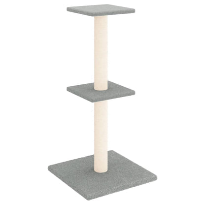 Rascador Para Gatos Con Postes De Sisal Gris Claro 73 Cm_0