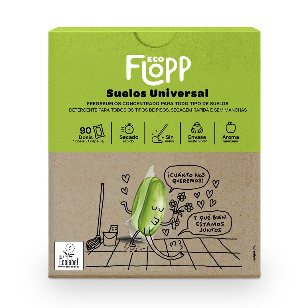 Embalagem de 2 x ECO Flopp Universal Flopp Cleaner 90 cápsulas