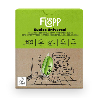 Embalagem de 2 x ECO Flopp Universal Flopp Cleaner 90 cápsulas