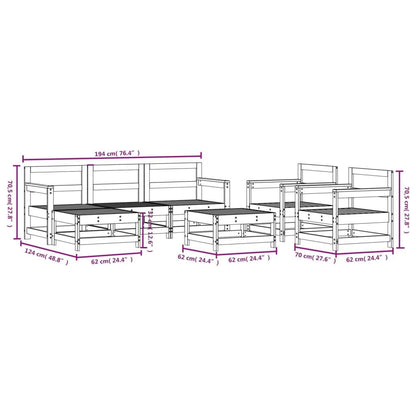 Vidaxl Juego De Muebles De Jardín 7 Piezas Madera Maciza De Pino_2