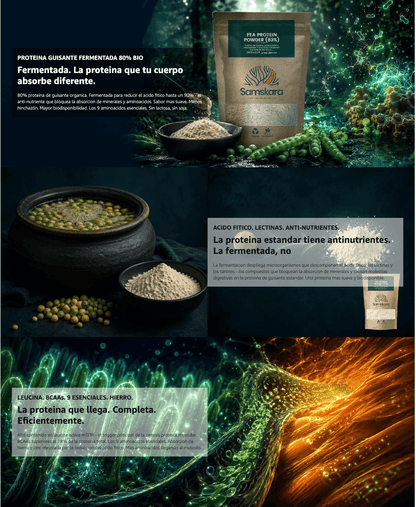 Proteína De Guisante Fermentada Bio - 3kg | Proteína Vegetal Ecológica Vegana Para Batidos Y Repostería_3