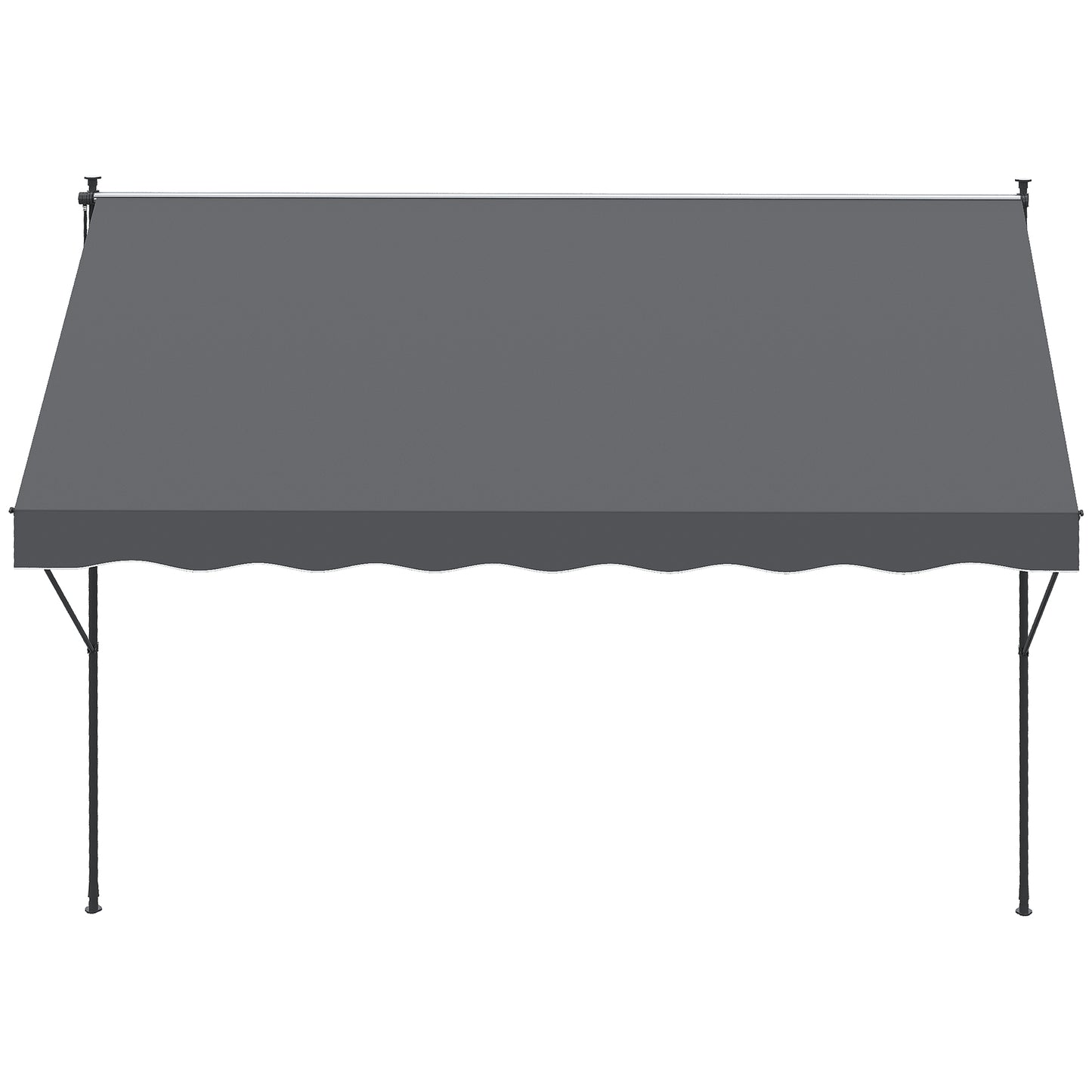 Outsunny Toldo Manual Retráctil 300x175x210-310cm Manivela Protección Uv40+ Gris_3