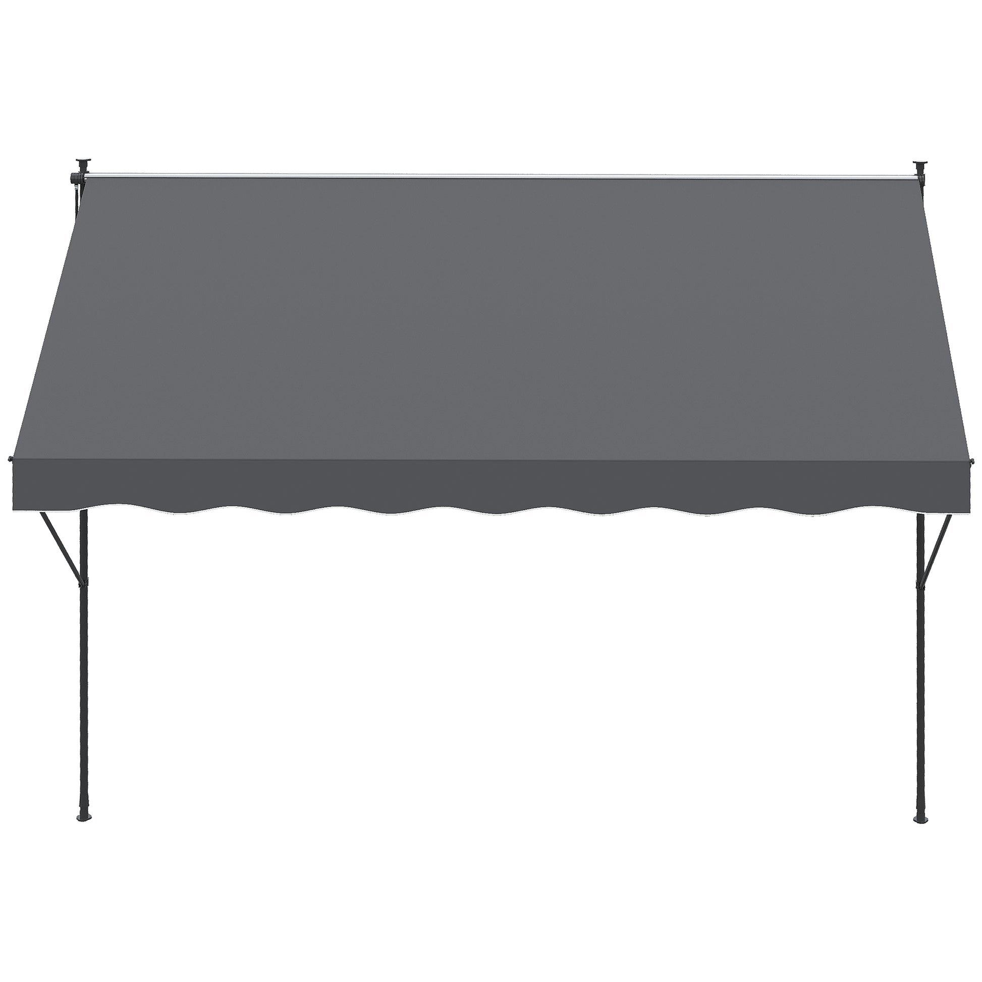 Outsunny Toldo Manual Retráctil 300x175x210-310cm Manivela Protección Uv40+ Gris_3