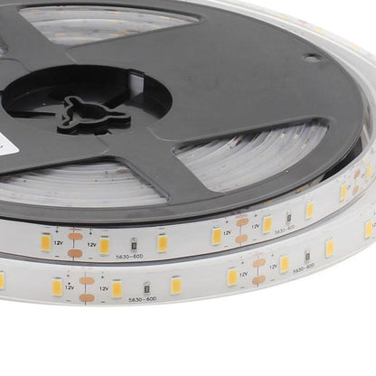 Tira Led Monocolor Hq Smd5630, Chipled Samsung Dc12v, 5m (60led/m),72w, Ip68, Blanco Cálido_0