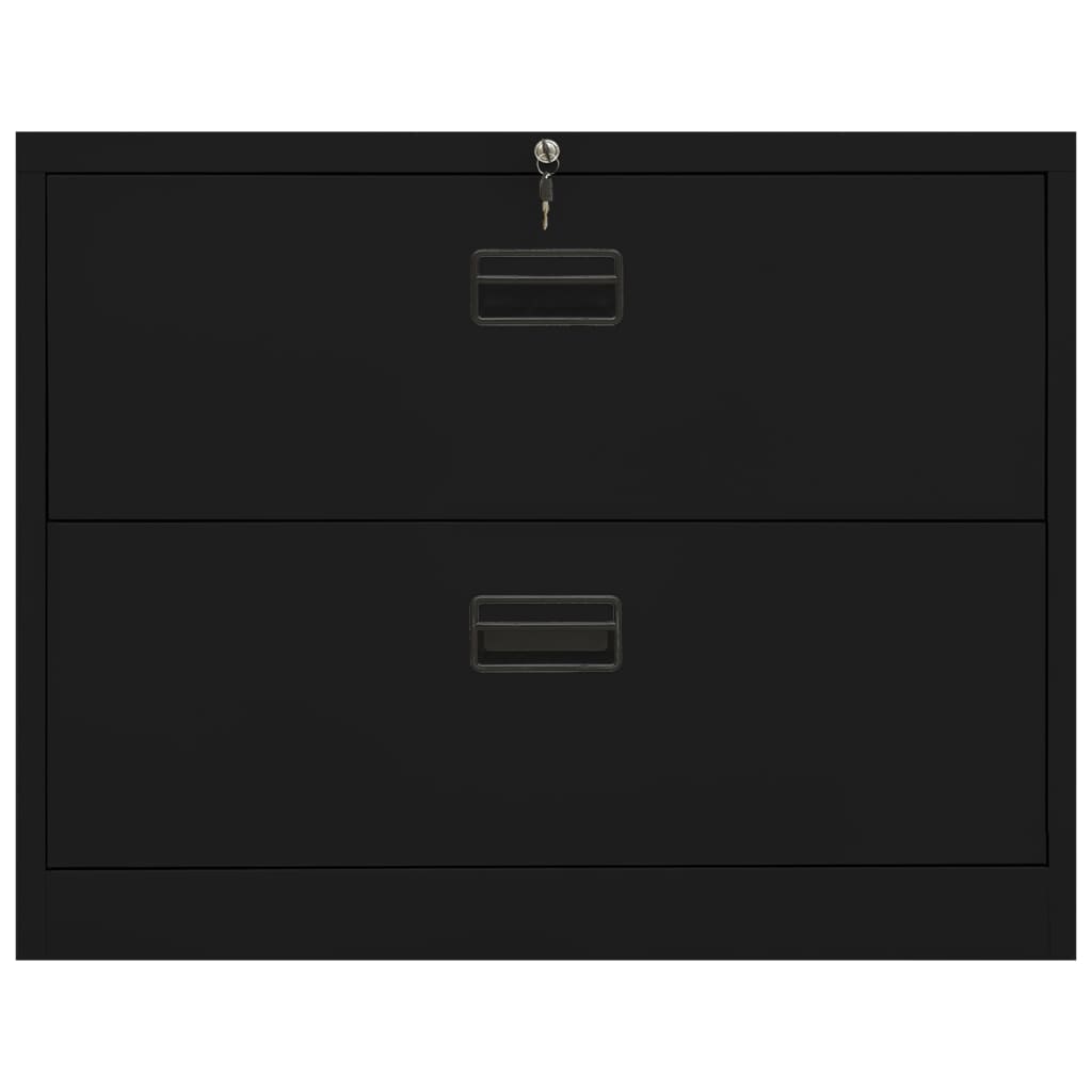 Armario Archivador De Acero Negro 90x46x72,5 Cm_1
