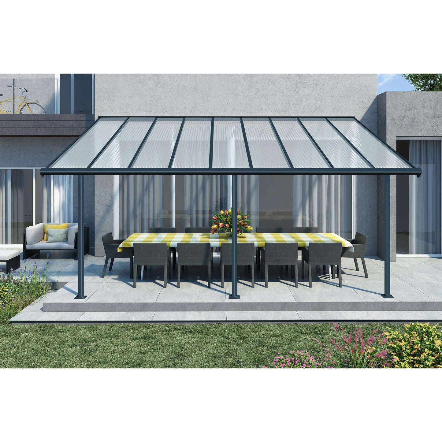 Pérgola anexa Feria 555x299 cm 