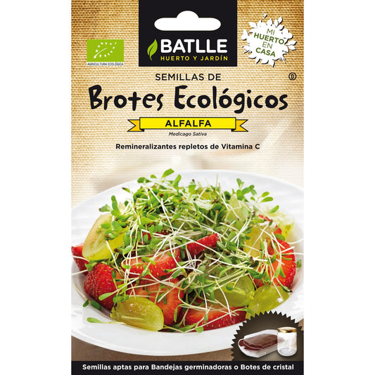 Sementes de rebentos de alfafa biológicos Batlle