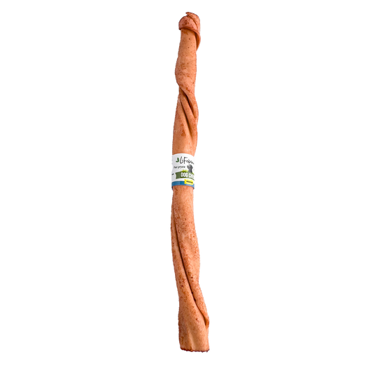 Lifebound - Hueso Masticable Natural Para Perros De Cuero De Ternera En Barra Retorcida Sabor Cordero - 10 Piezas - L_0