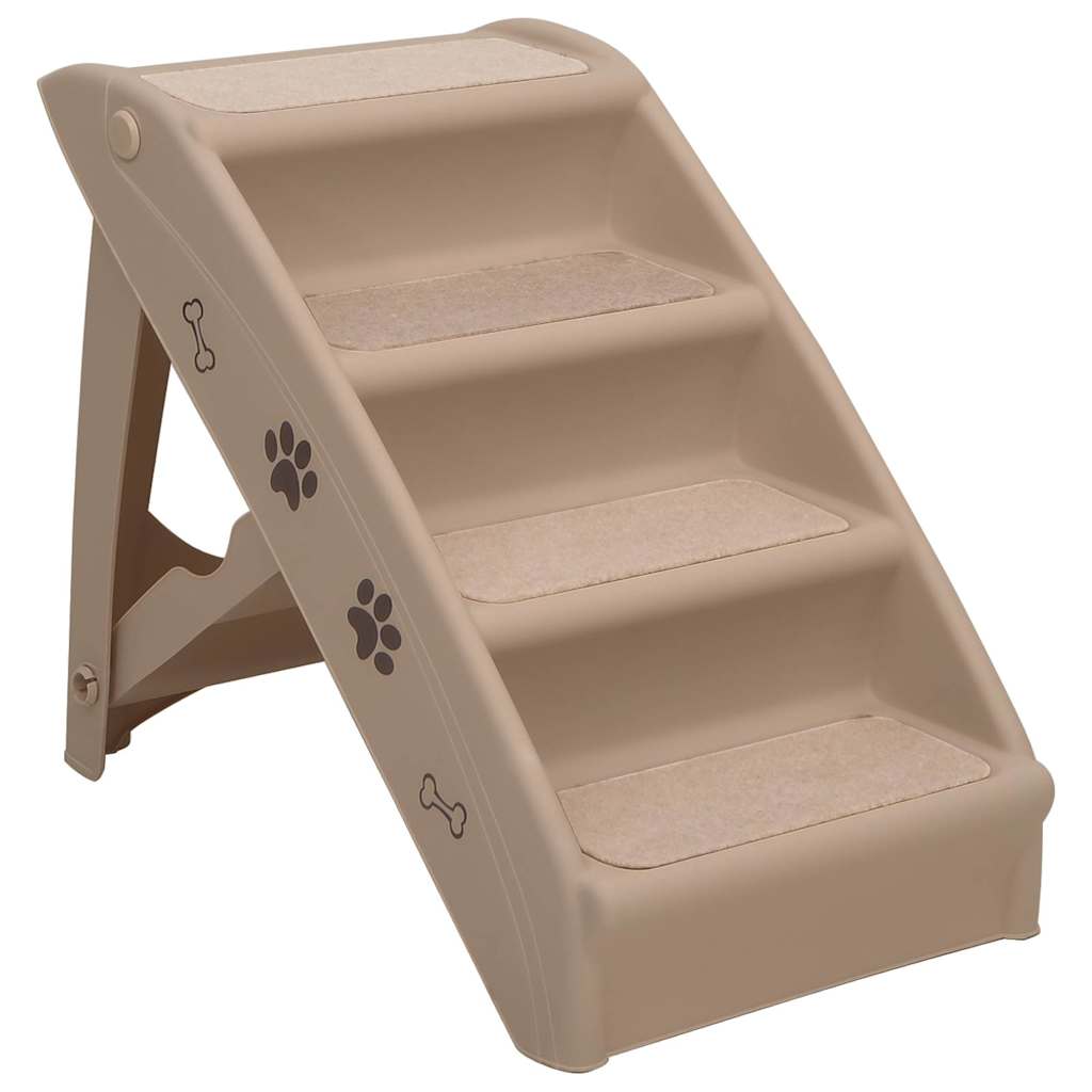 Escalera Plegable Para Perros Marrón 62x40x49,5 Cm_0