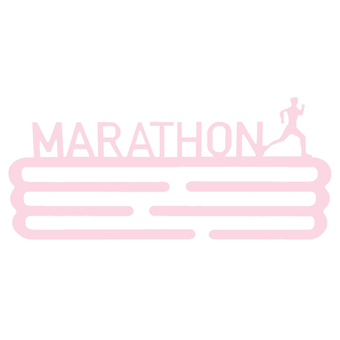 Medallero Maratón Rosa Pastel Well Home Para 15 Medallas - Regalo Tierno Para Runners_0