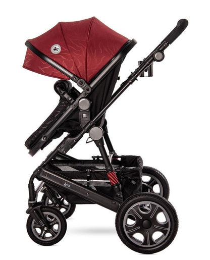 Carro De Bebé Tres Piezas Convertible Lora Hasta 15 Kg Luxe Red Elephants_2