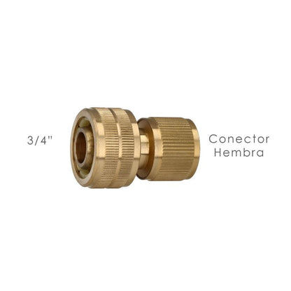 Conector Manguera Laton  3/4 Hembra, Adaptador Grifo, Conector Grifo A Conector Rapido