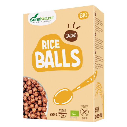 Bolas de arroz integral com chocolate Soria Natural 250 g