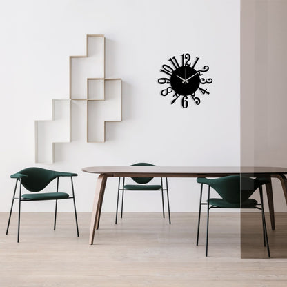 Reloj De Pared Circular Metal Con Números_3