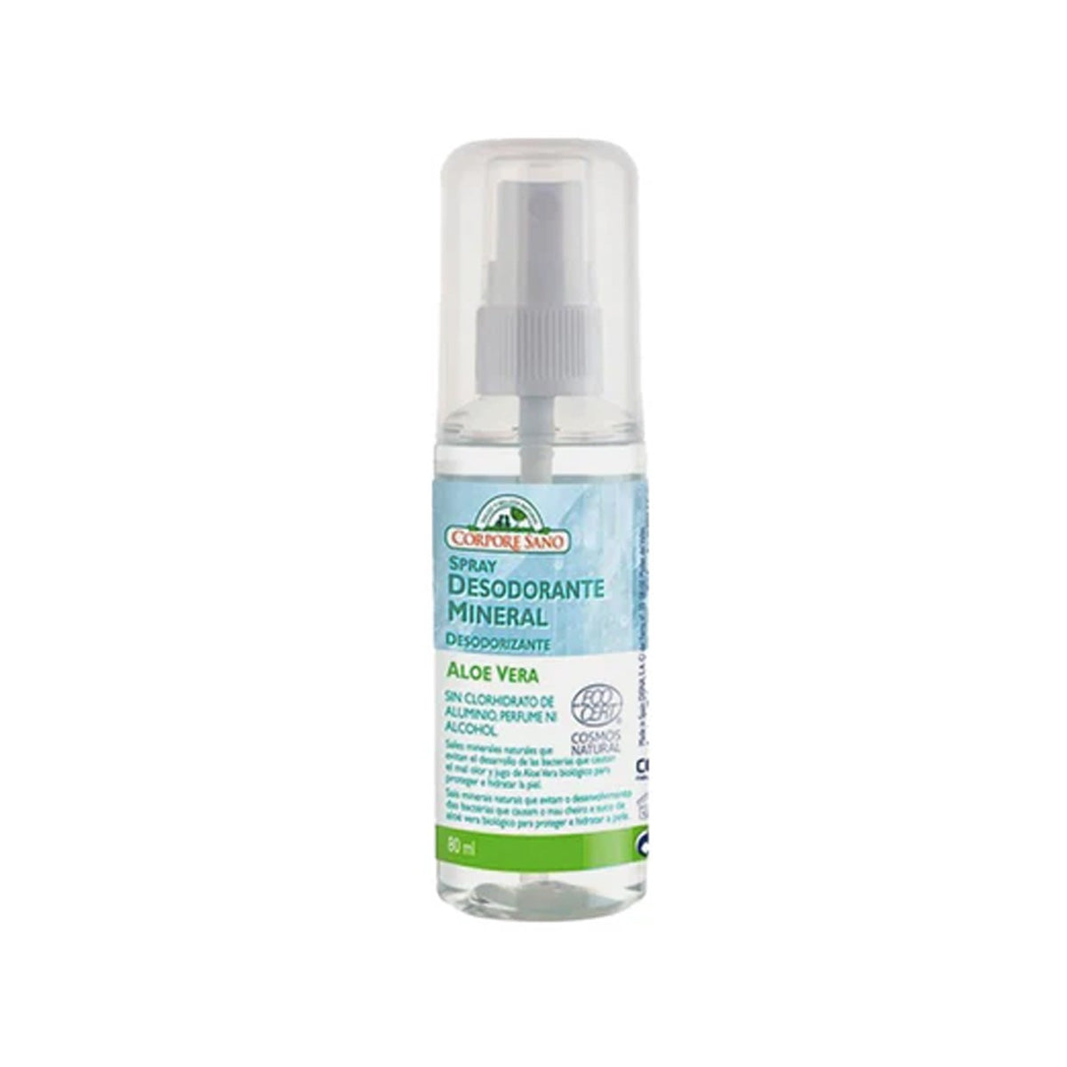 Desodorizante em spray Cosmos de Alúmen e Aloé Vera, Corpore Sano, 80 ml