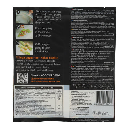 Rolinhos Primavera (20 folhas) Desiam 100 g