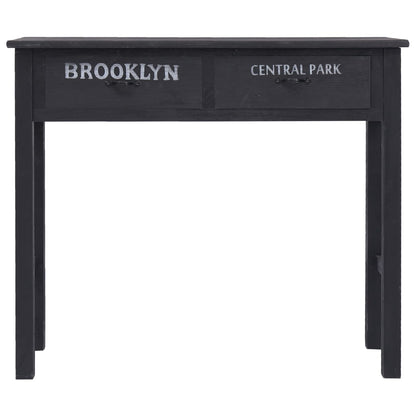 Mesa Consola De Madera Negro 90x30x77 Cm_1