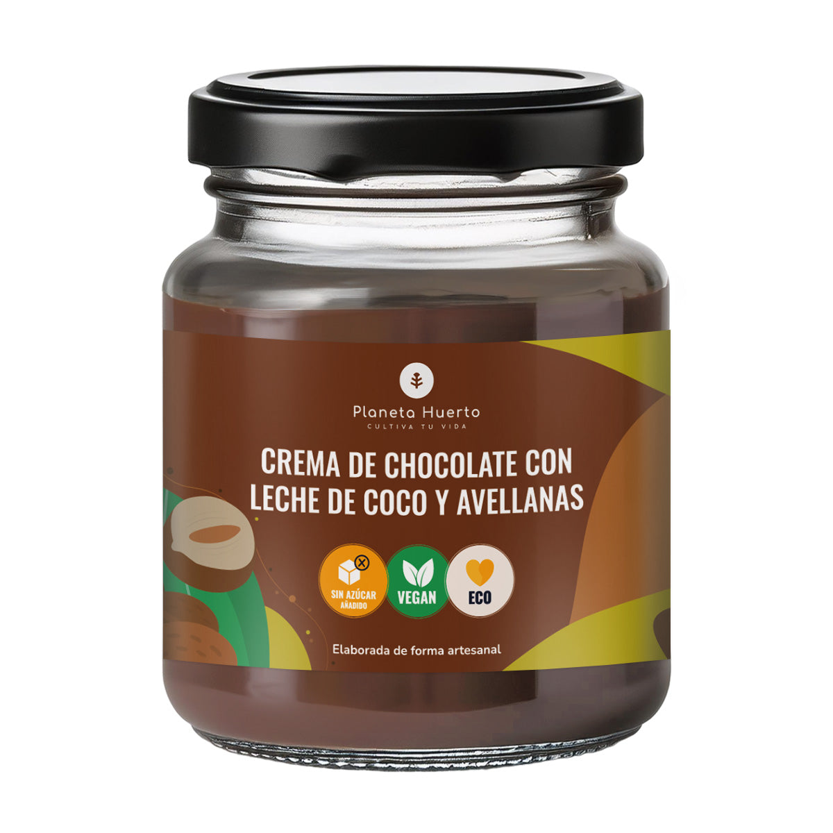 Creme de chocolate de leite de coco com avelãs ECO Planeta Huerto 230 gr