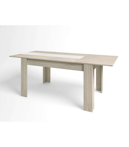 Mesa Comedor Rectangular Extensible Samira Acabado Sahara/blanco Mate, 76cm(alto) 160/220c_2