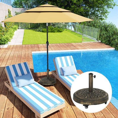 Outsunny Base Para Sombrilla Redonda Con Ruedas Relleno De Cemento Peso 21 Kg_4