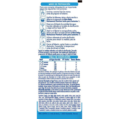 Embalagem de 3 leites infantis Nutrasense Premium 1, Hero Baby, 800 g