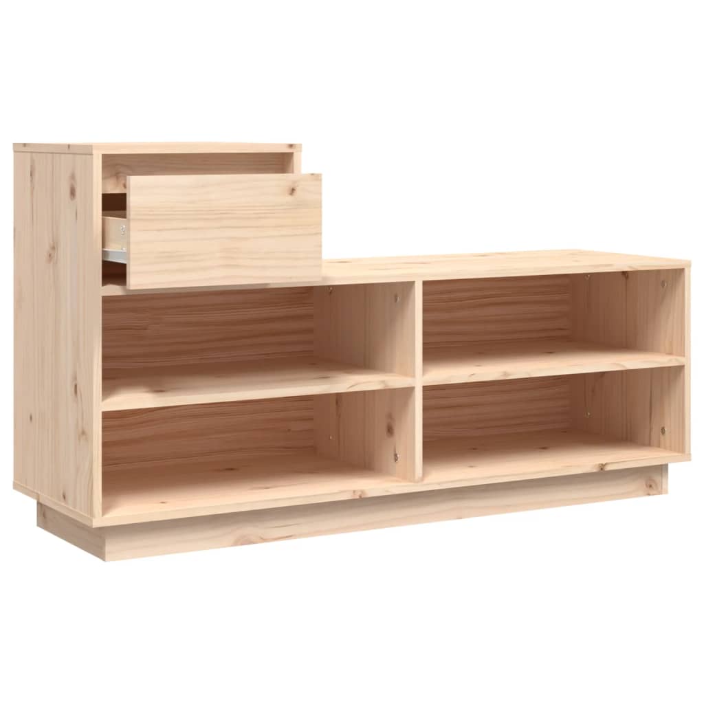 Mueble Zapatero De Madera Maciza De Pino 110x34x61 Cm / Vetonek_2